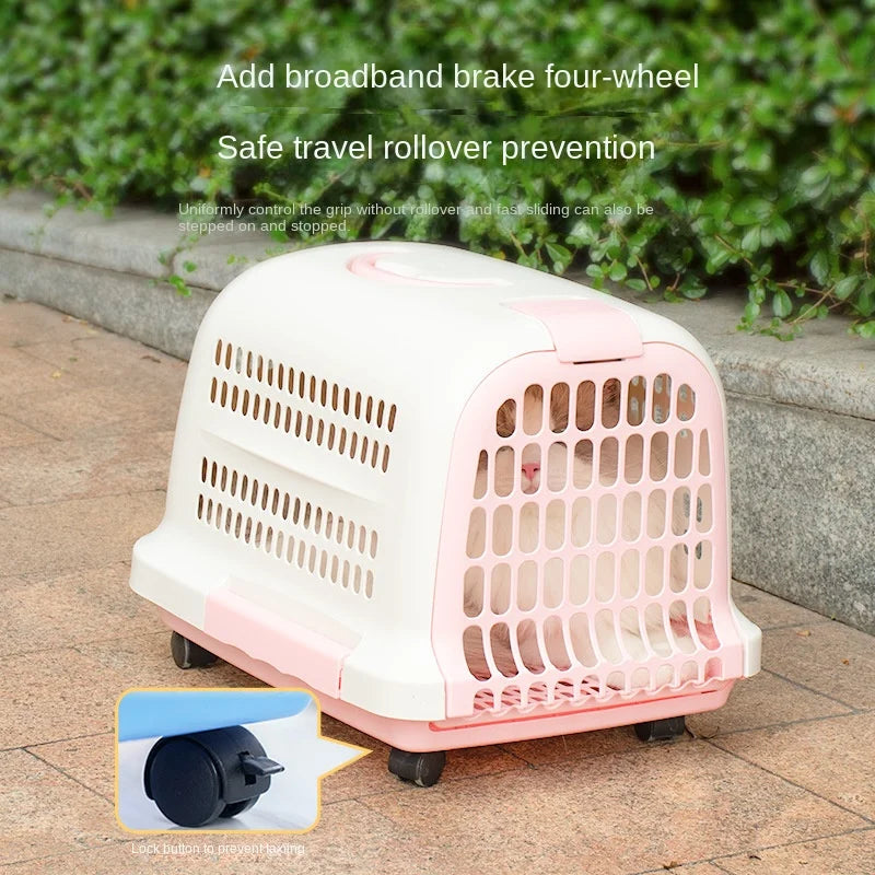 Portable Plastic Pet Carrier Durable