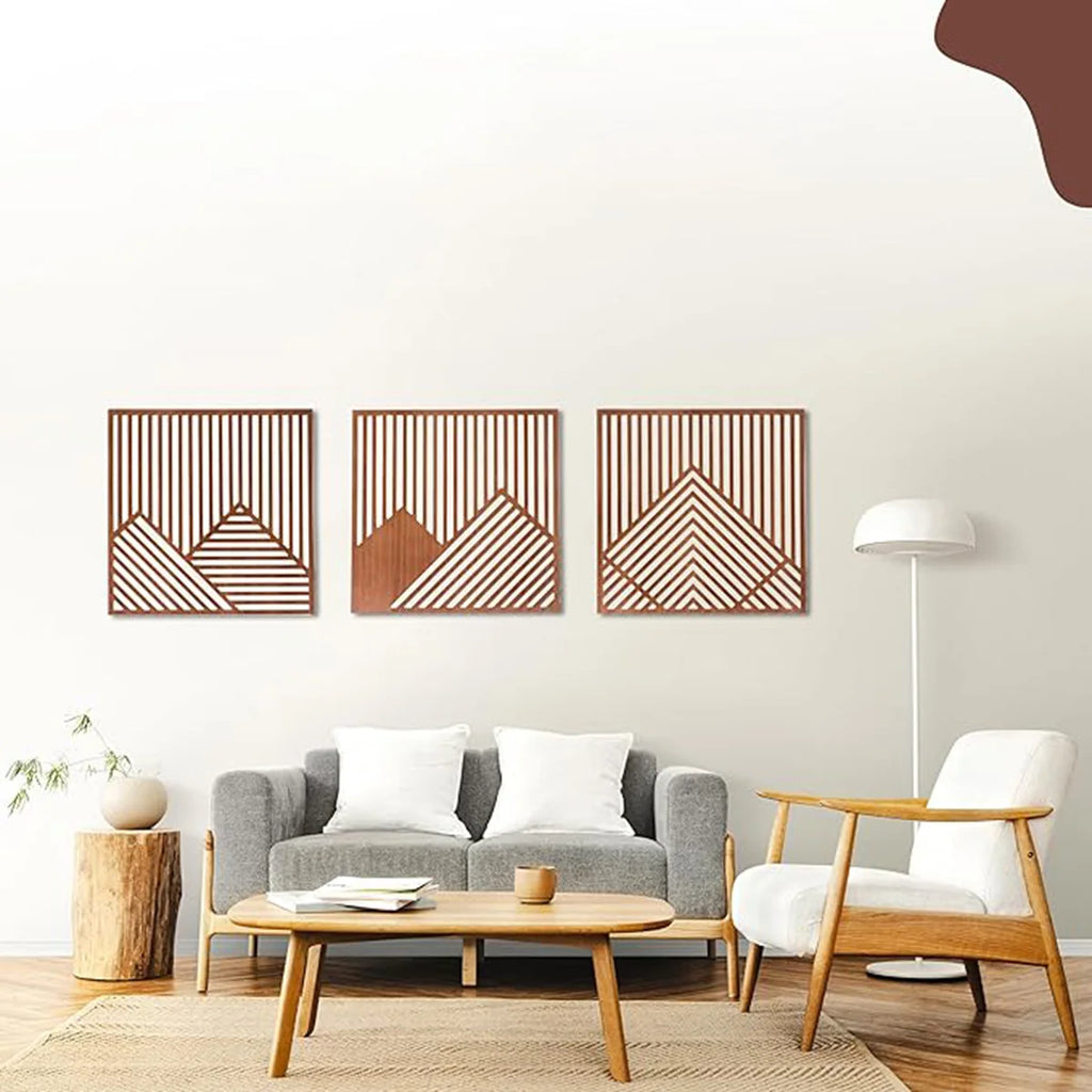 3PCS Modern Wood Art Wall Decor