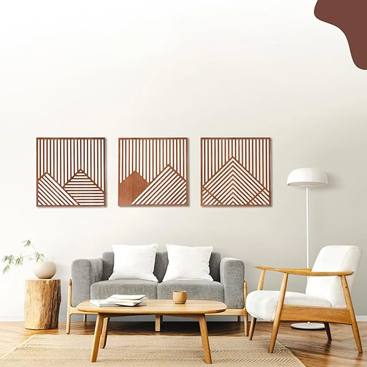 3PCS Modern Wood Art Wall Decor