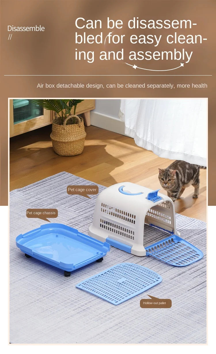 Portable Plastic Pet Carrier Durable