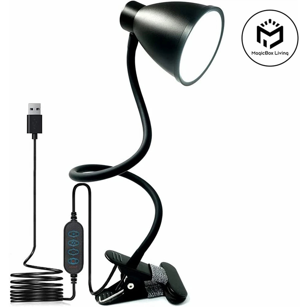 38 LED Desk Lamp 3 Color Modes 10 Brightness Dimmer Reading Light Auto Off Timer Desk Light