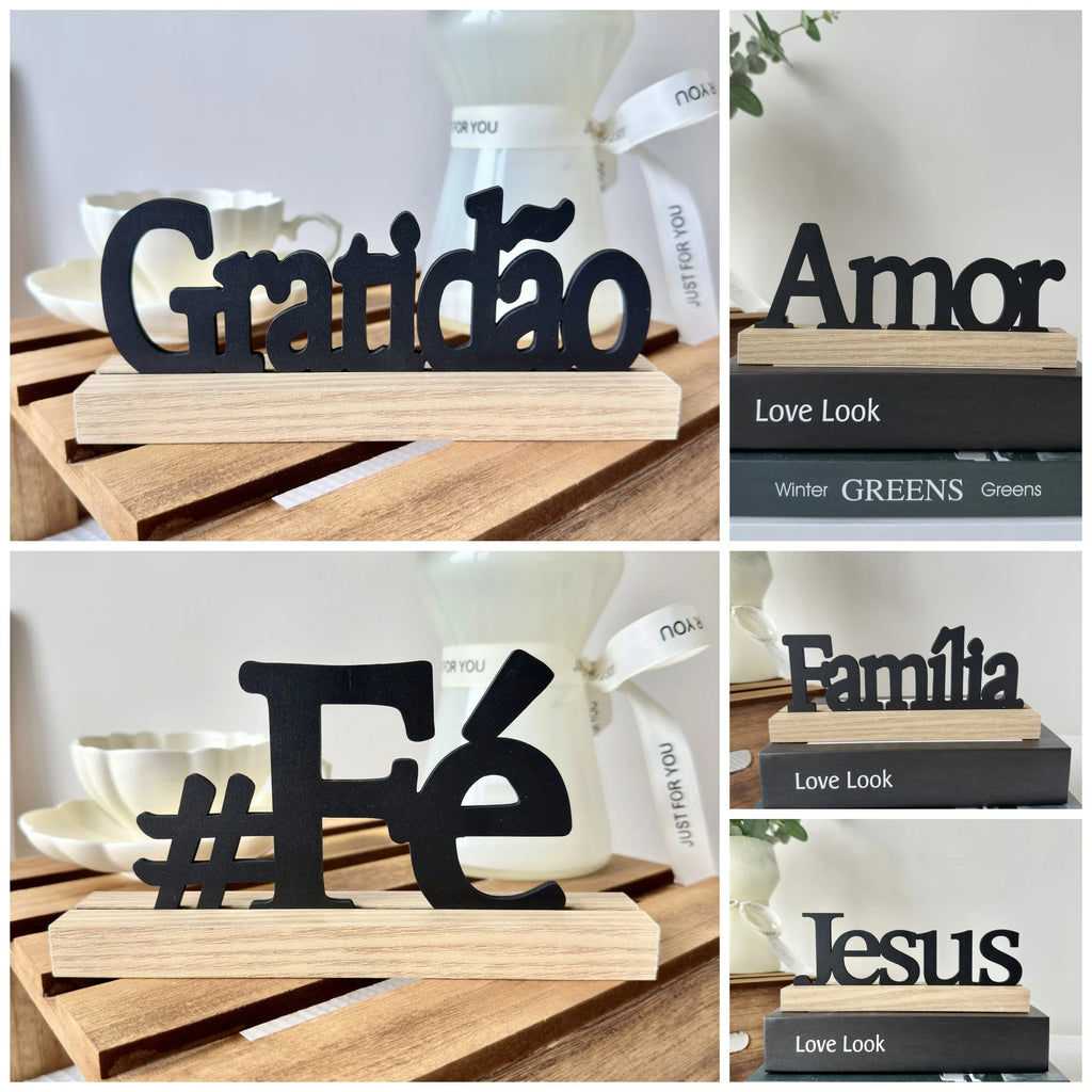 Wooden inspirational home decoration 