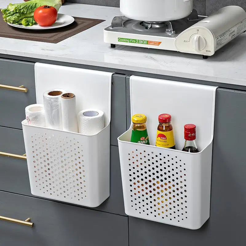 Kitchen Cabinet Door Interior Storage Shelf And Box, Hanging Hook Behind The Door, Kitchen