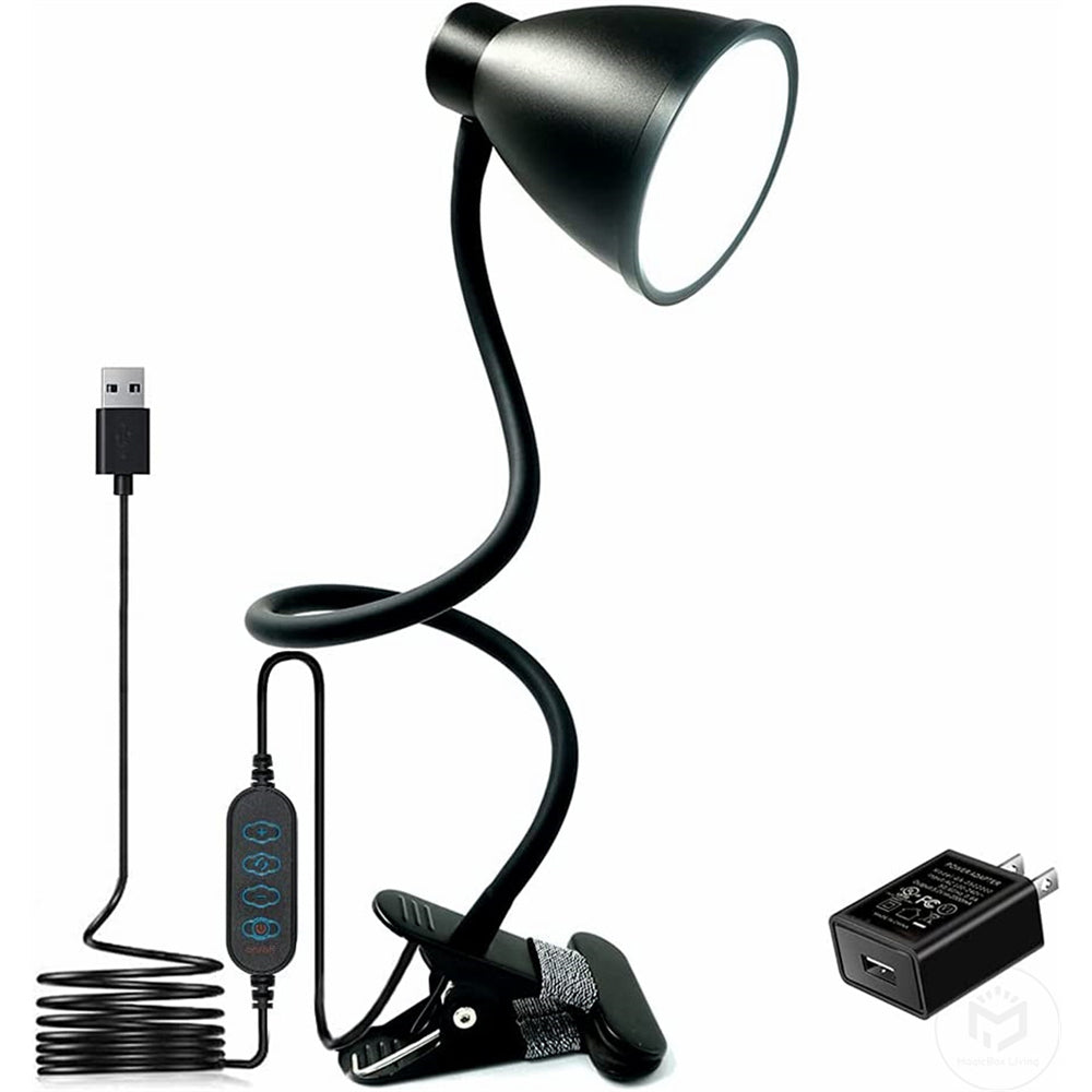 38 LED Desk Lamp 3 Color Modes 10 Brightness Dimmer Reading Light Auto Off Timer Desk Light