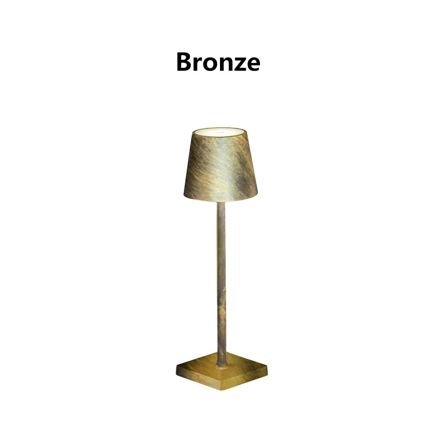 LED Desk Lamp Usb Rechargeable Table Lamp Wireless Touch 3 Color Desktop Night Light