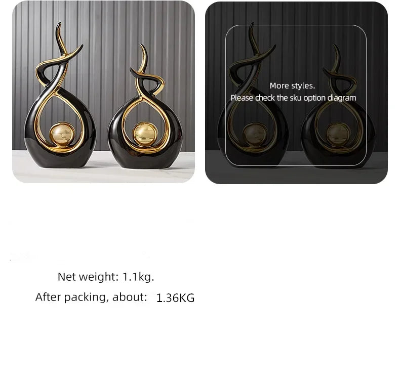 Nordic ceramic figurines for home decor