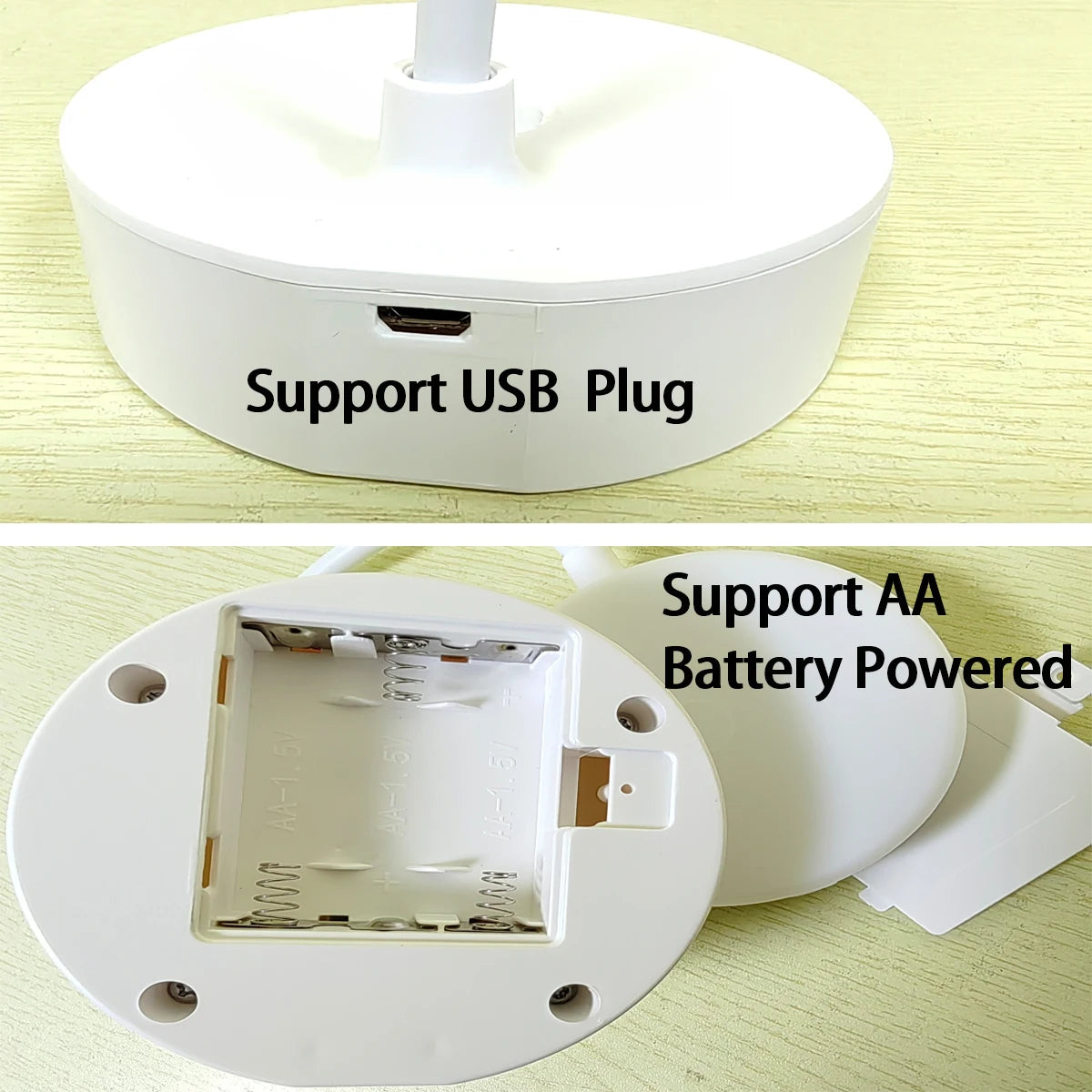 LED Desk Lamp 3 Levels Dimmable USB Rechargeable Battery Powered Portable Touch Table Light Eye protection
