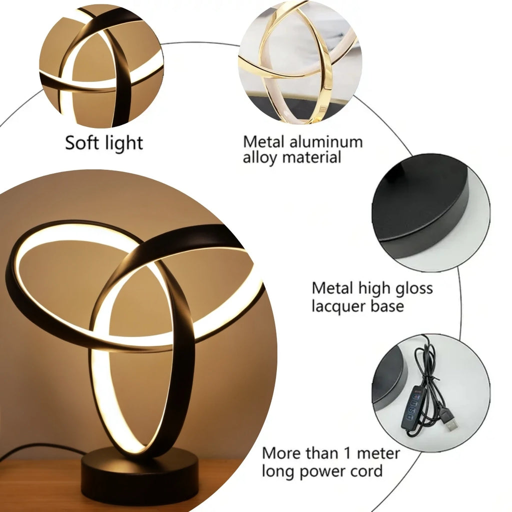 Modern and stylish LED desk lamp - USB dimmable, perfect for office, bedroom, study decoration,