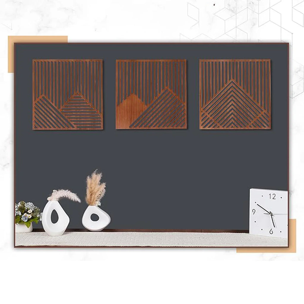 3PCS Modern Wood Art Wall Decor