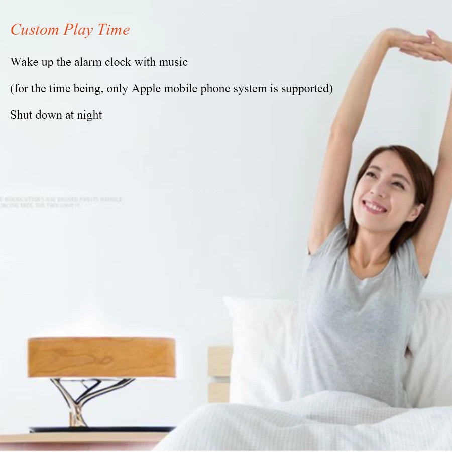 Smart Bedside LED Desk Lamp Built-in Bluetooth Speaker Wireless Phone Charger Smart LED Dimmable