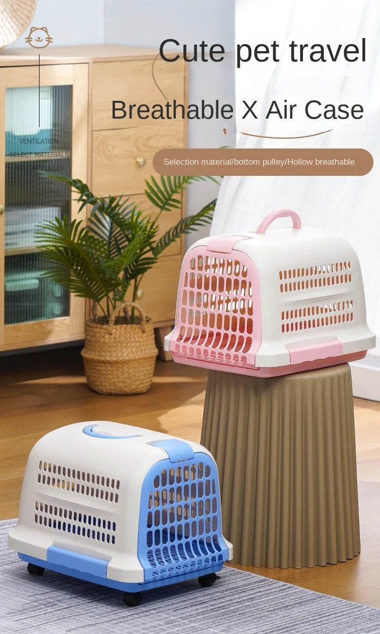 Portable Plastic Pet Carrier Durable