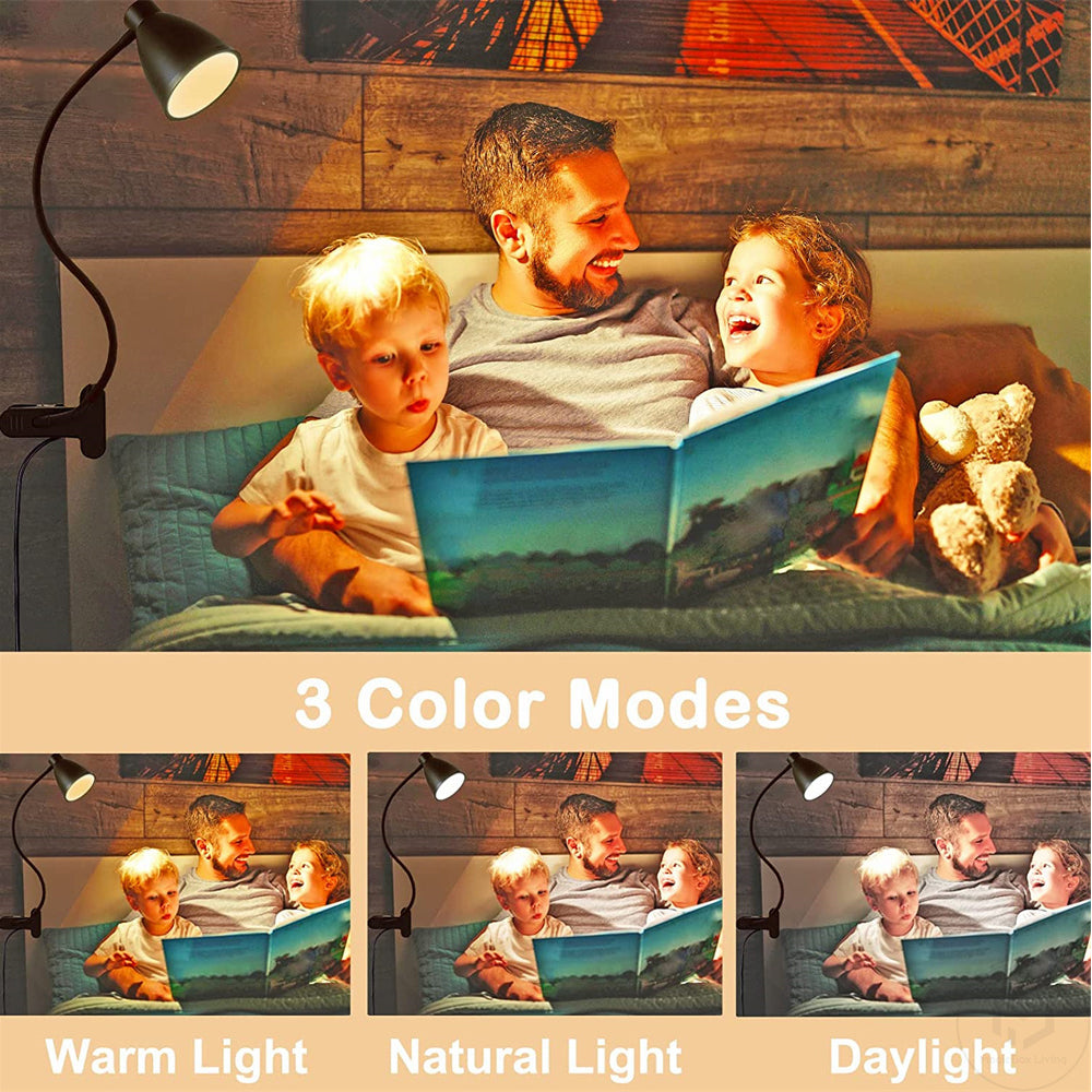 38 LED Desk Lamp 3 Color Modes 10 Brightness Dimmer Reading Light Auto Off Timer Desk Light