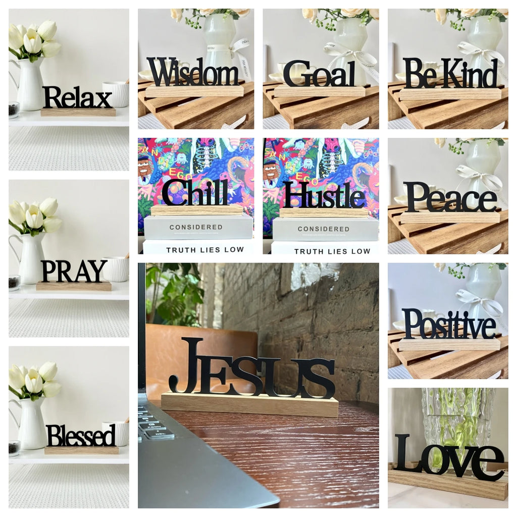 Wooden inspirational home decoration 