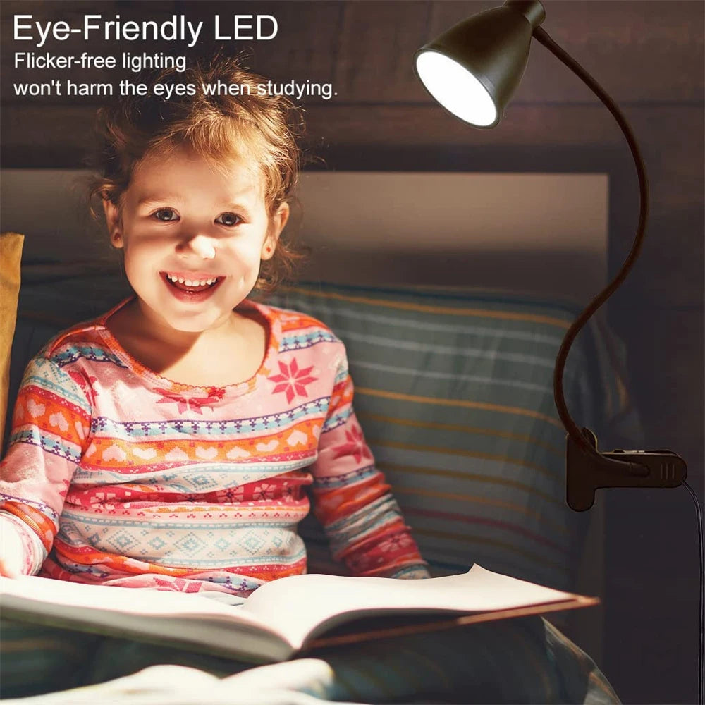 38 LED Desk Lamp 3 Color Modes 10 Brightness Dimmer Reading Light Auto Off Timer Desk Light
