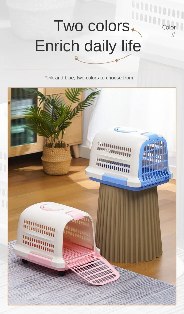 Portable Plastic Pet Carrier Durable