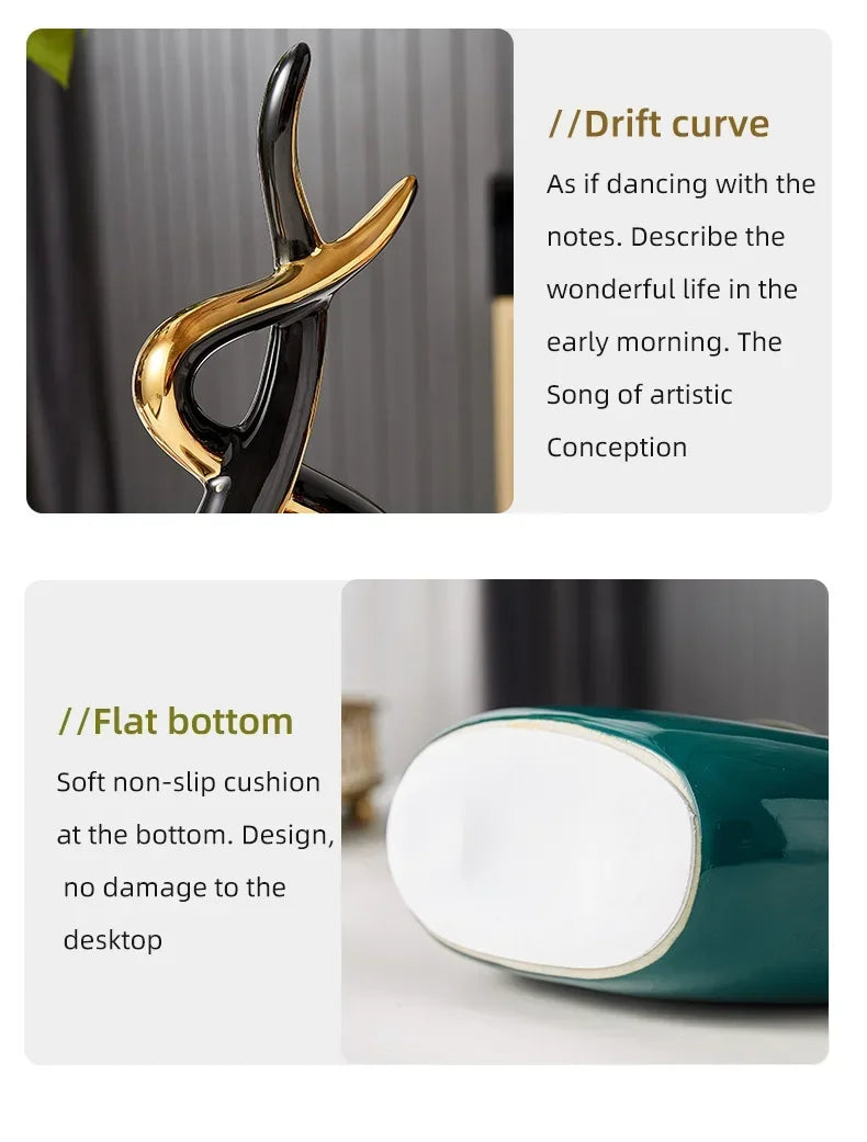 Nordic ceramic figurines for home decor