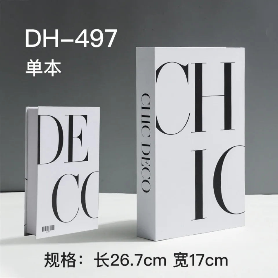 Fashion Fake Books Decoration Luxury Decorative Book Designer Living Room Decoration Simulation Books Home Decor Gifts