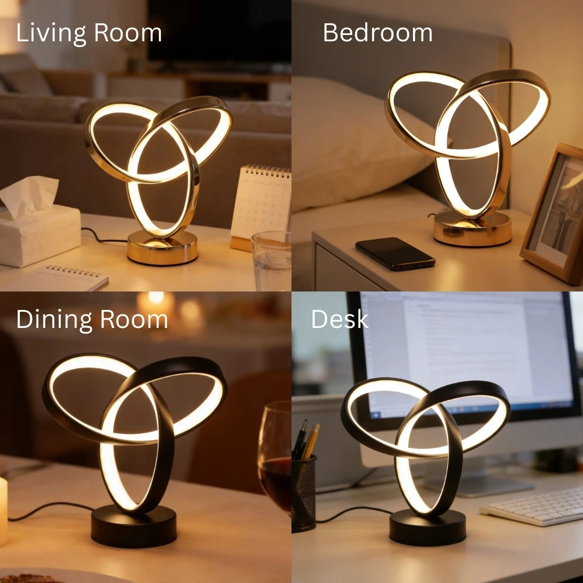 Modern and stylish LED desk lamp - USB dimmable, perfect for office, bedroom, study decoration,