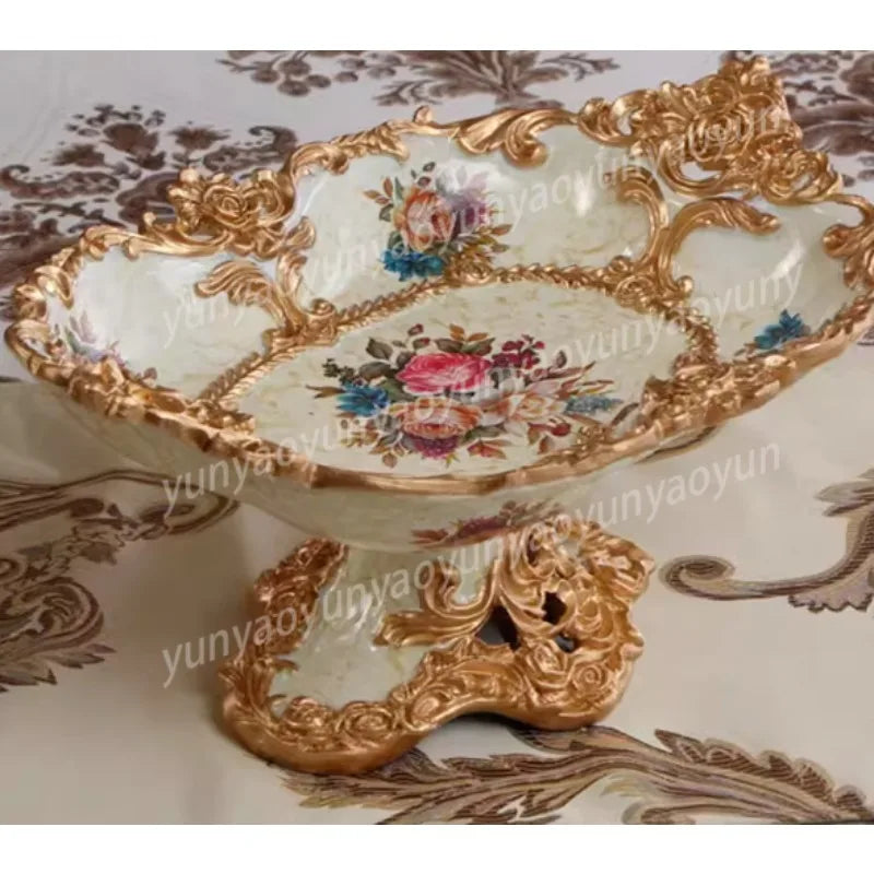 Home Living Room Decorative Resin Dried Fruit Plate Coffee Dining Table Locker Craft Ornament