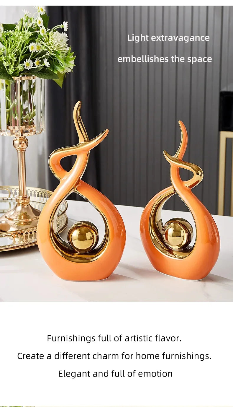 Nordic ceramic figurines for home decor