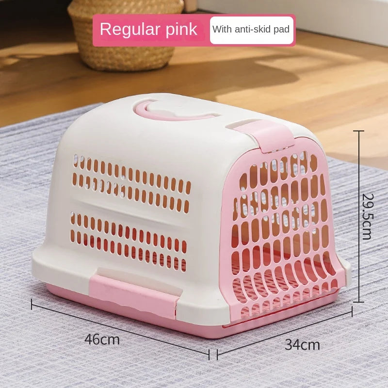Portable Plastic Pet Carrier Durable
