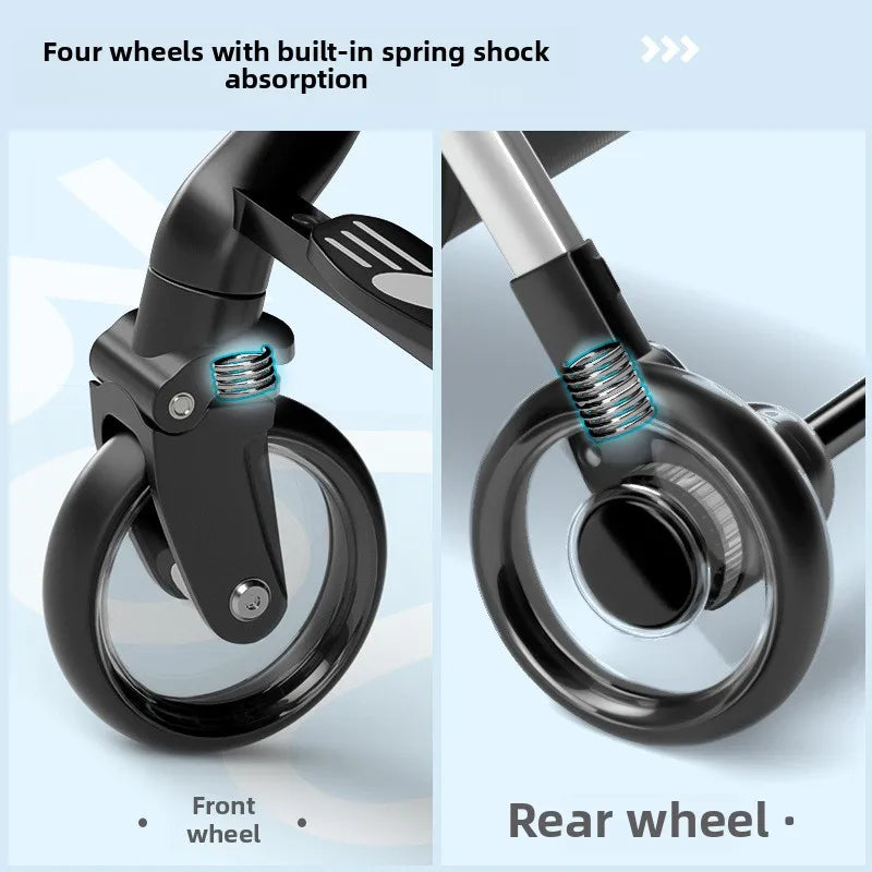 Pet Stroller Cats Dogs Carrier Wheels