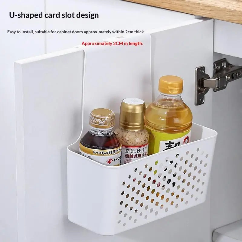 Kitchen Cabinet Door Interior Storage Shelf And Box, Hanging Hook Behind The Door, Kitchen