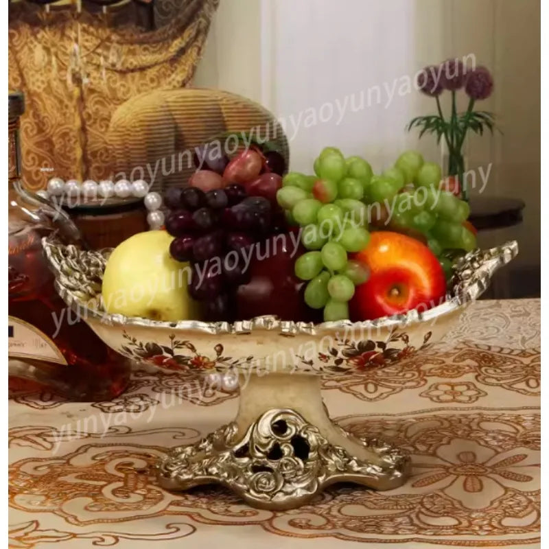Home Living Room Decorative Resin Dried Fruit Plate Coffee Dining Table Locker Craft Ornament
