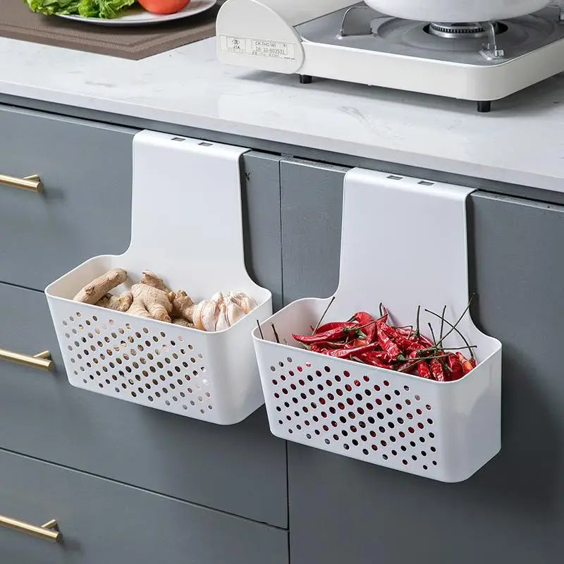 Kitchen Cabinet Door Interior Storage Shelf And Box, Hanging Hook Behind The Door, Kitchen