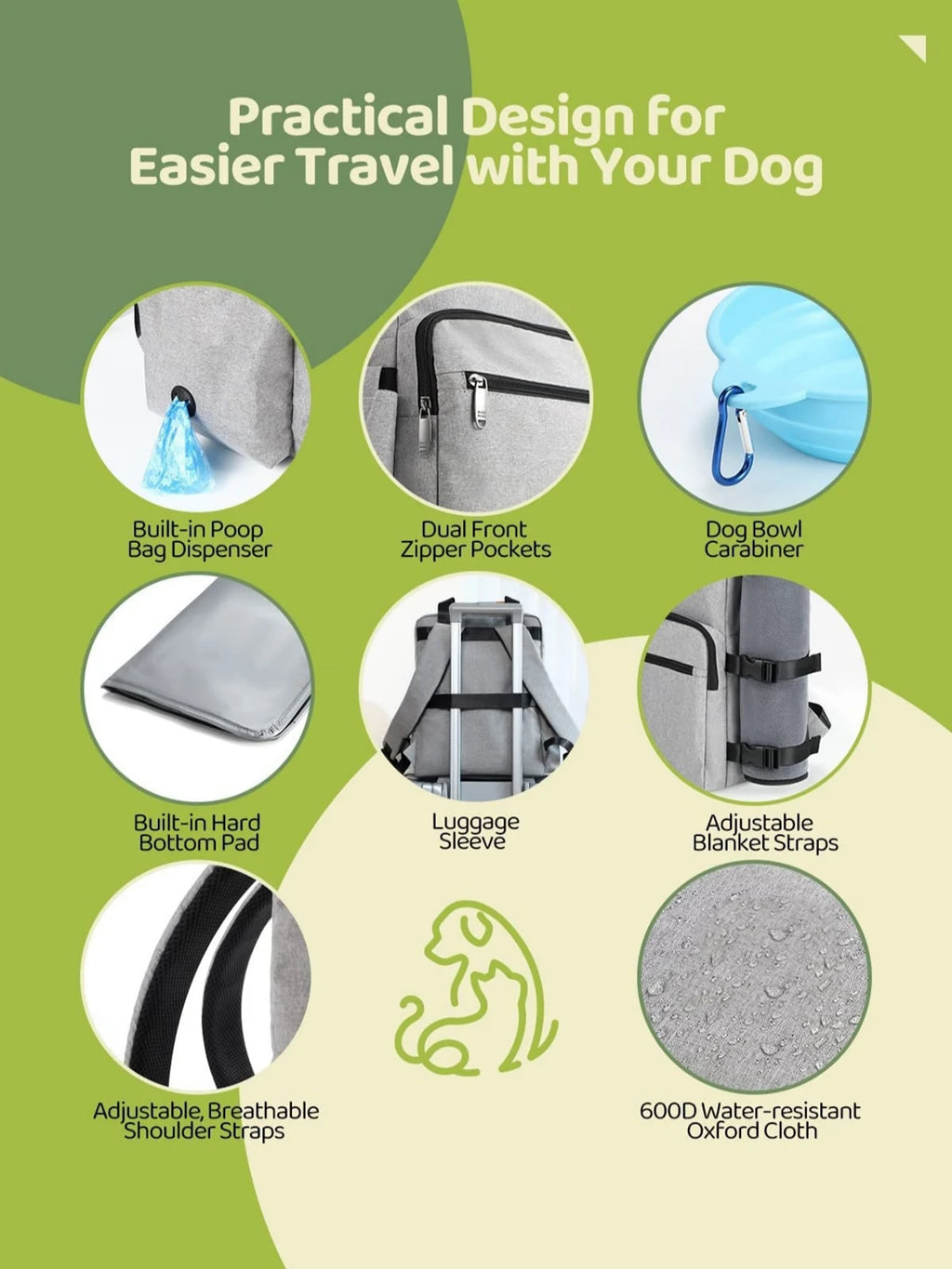 Pet Supplies Backpack Dog Cat Food Diaper