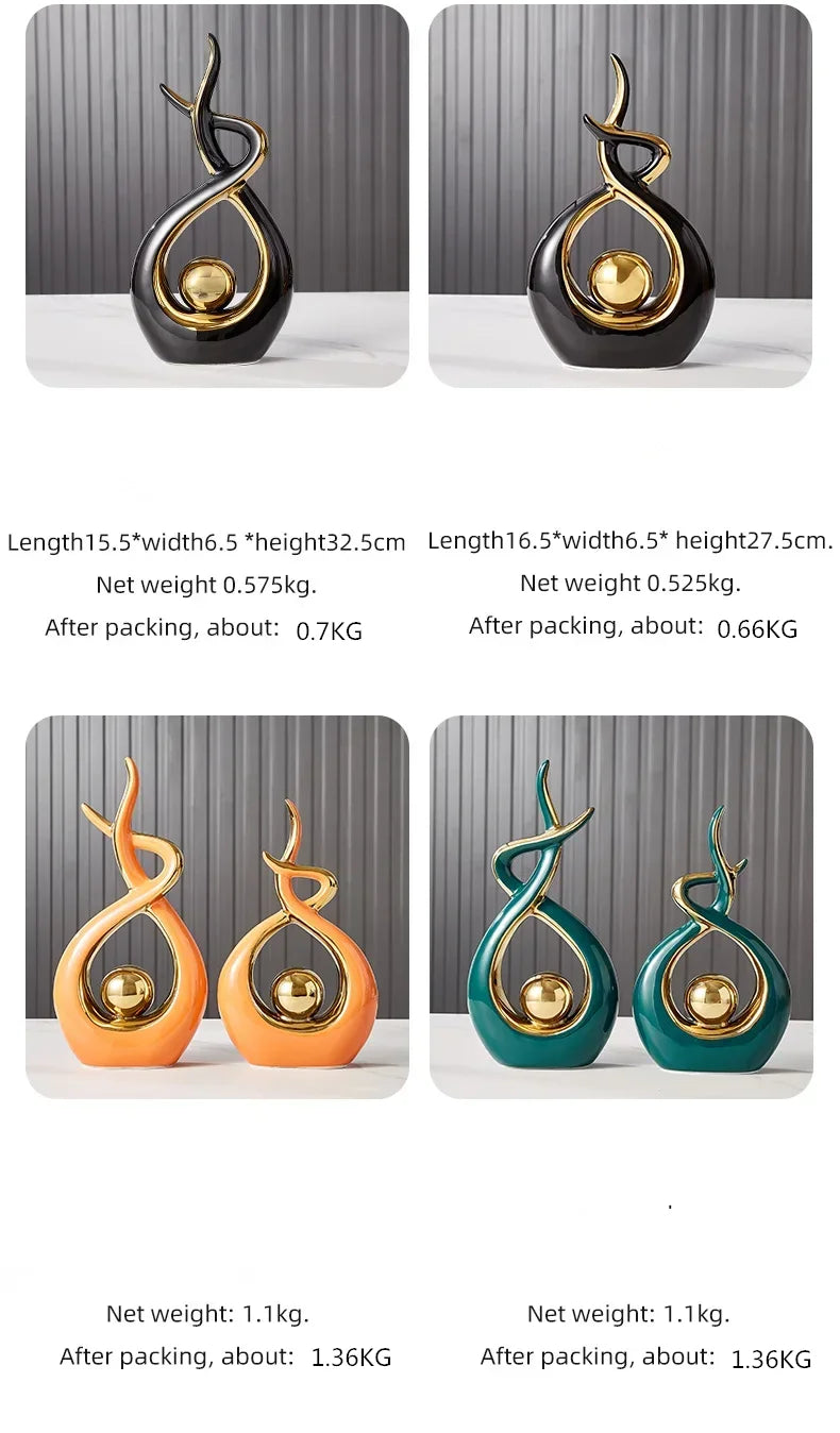 Nordic ceramic figurines for home decor