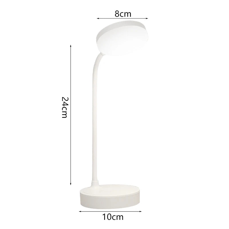 LED Desk Lamp 3 Levels Dimmable USB Rechargeable Battery Powered Portable Touch Table Light Eye protection